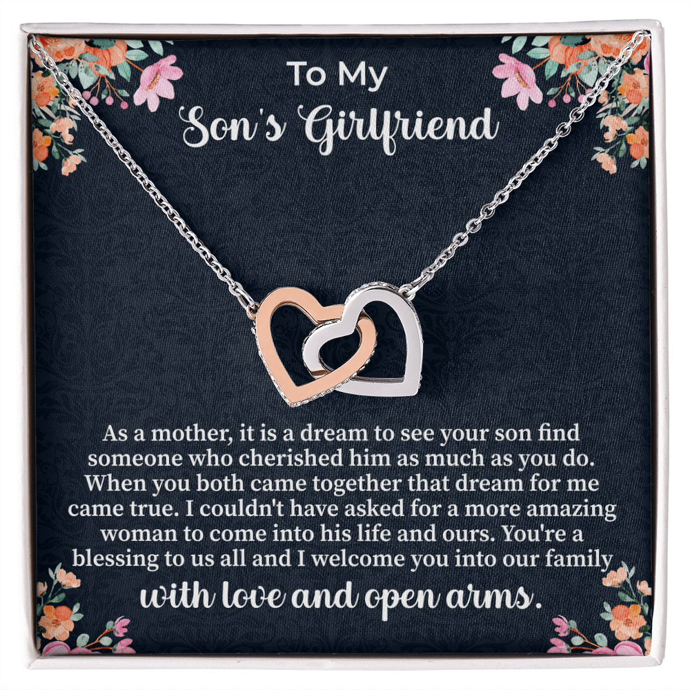 To My Son's Girlfriend Necklace, Son's Girlfriend Christmas Gift, Sons Girlfriend Gift, Gift For Son's Girlfriend, Birthday Gift - Beauty Belliss